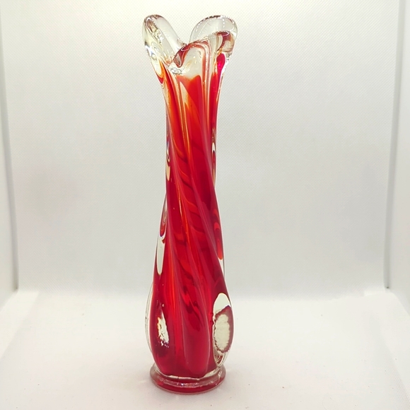 Vintage Art Glass Swing Bud Vase 1970's - Picture 1 of 6